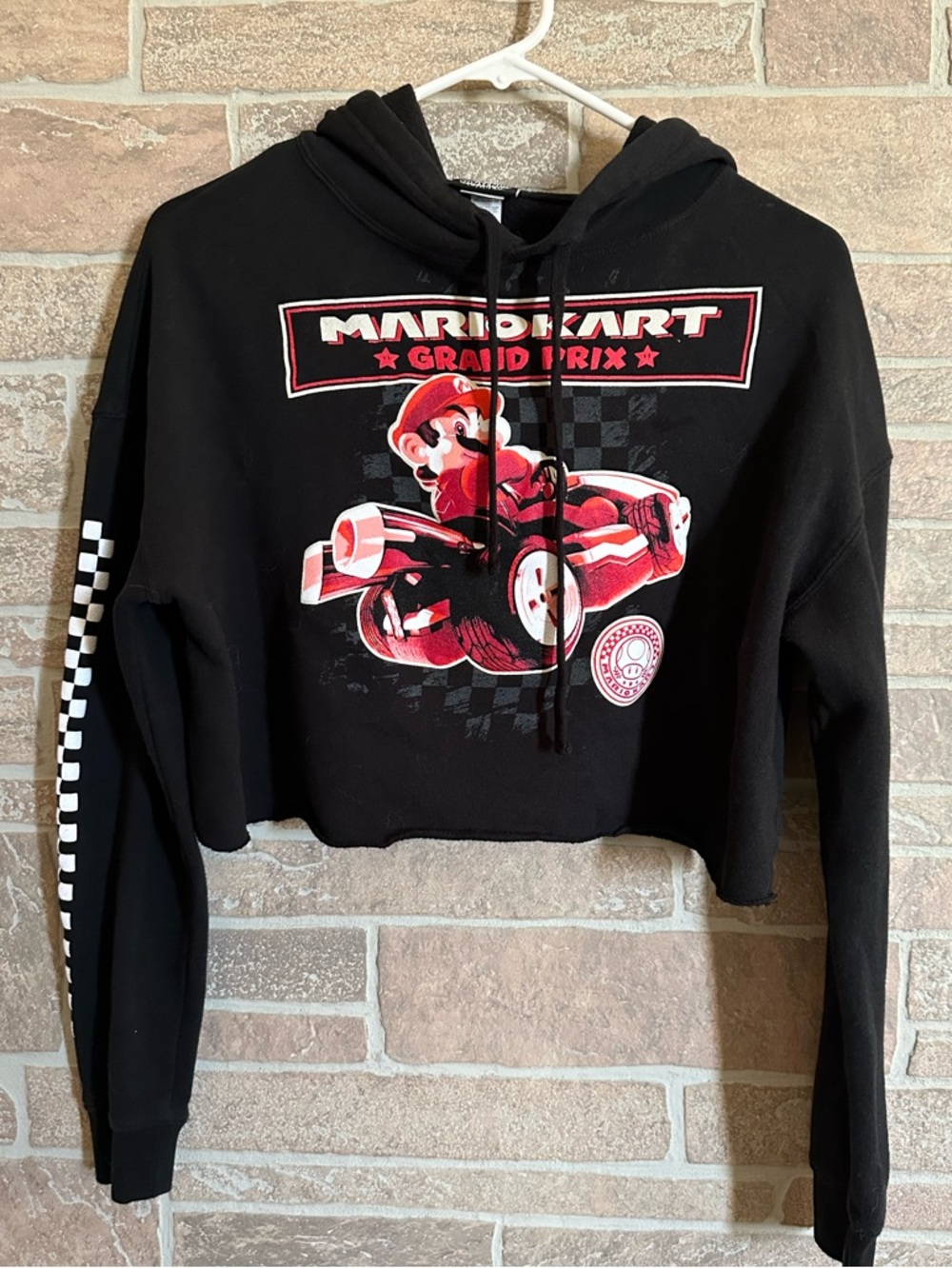 Universal Studios Nintendo Super Mario Kart Grand Prix Cropped Hoodie